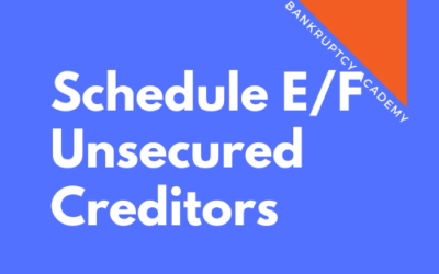 BK 116: Schedule E/F – Unsecured Creditors